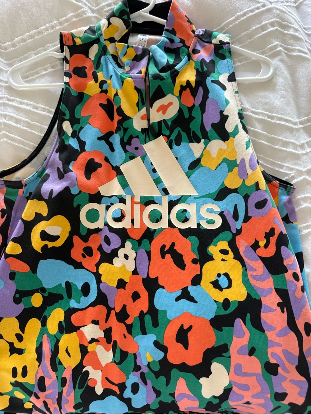 adidas Multicolor Camouflage Jacket with Aqua and Purple Accents